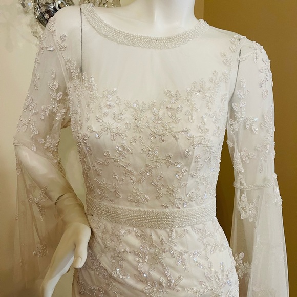 Adrianna Papell Women's Beaded Sheath Dress Size 12 - Picture 15 of 16